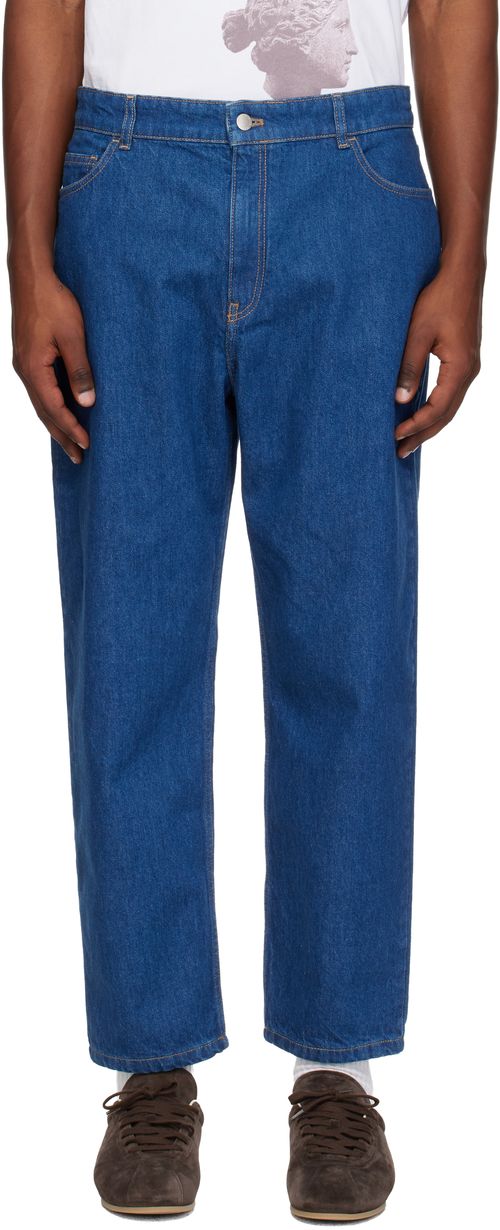 Blue Tapered Jeans