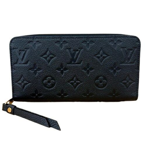 Louis Vuitton Black Leather Long Wallet Bi-Fold Pre-Owned