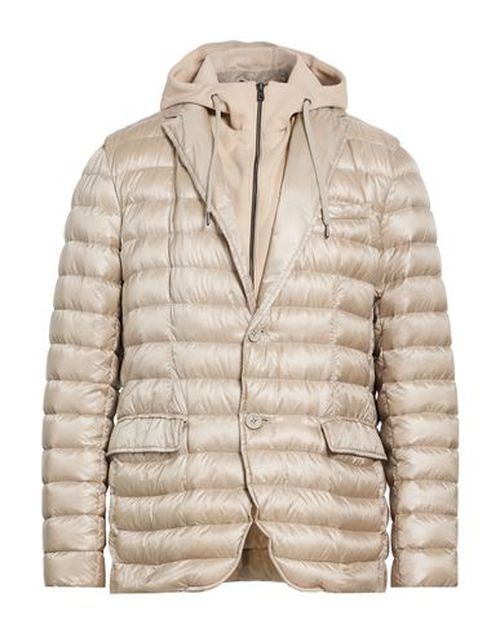 Man Puffer Beige Size 40 Polyamide
