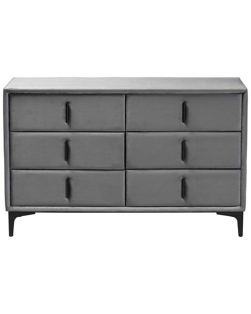 Etienne Modern Velvet 6-Drawer Dresser