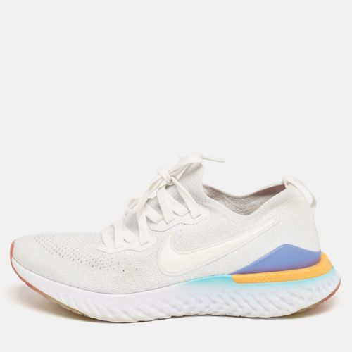 Nike Epic React White Knit Fabric Low Top Sneaker