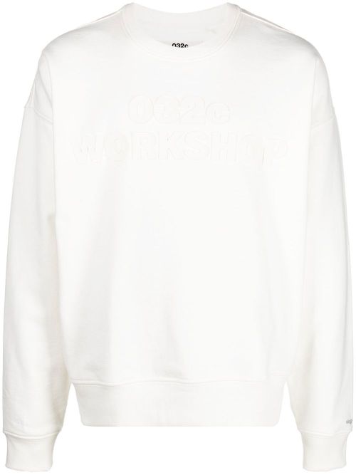 Tonal logo-print sweatshirt - Neutrals