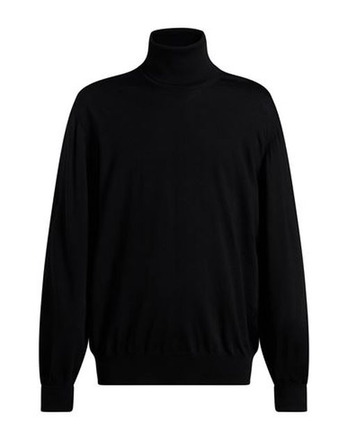 Man Turtleneck Black Size 44 Merino Wool