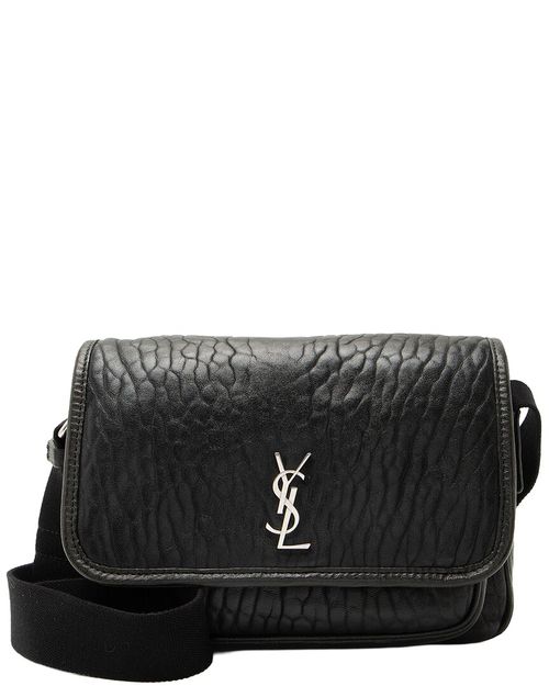 Black Grained Lambskin & Nylon Niki Small Messenger (Authentic  Pre-Loved)