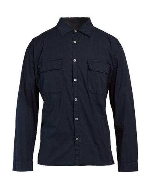 Man Shirt Midnight blue Size XL Cotton, Elastane