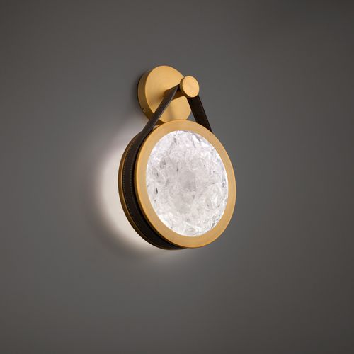 Warm Browged Brass LED Wall Sconce from the Clare Collection
