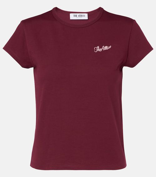 Logo cropped cotton jersey T-shirt