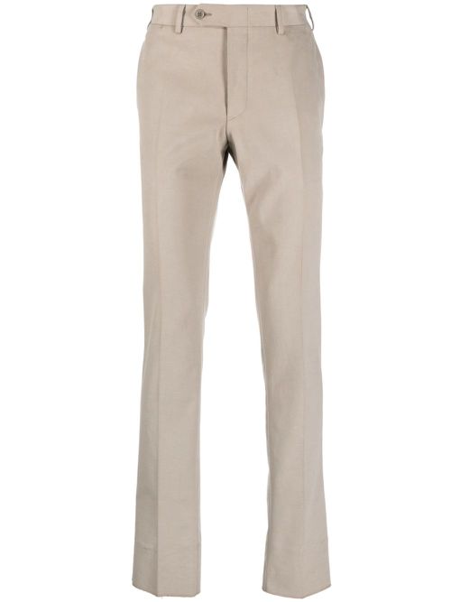 Cotton straight-leg trousers - Neutrals