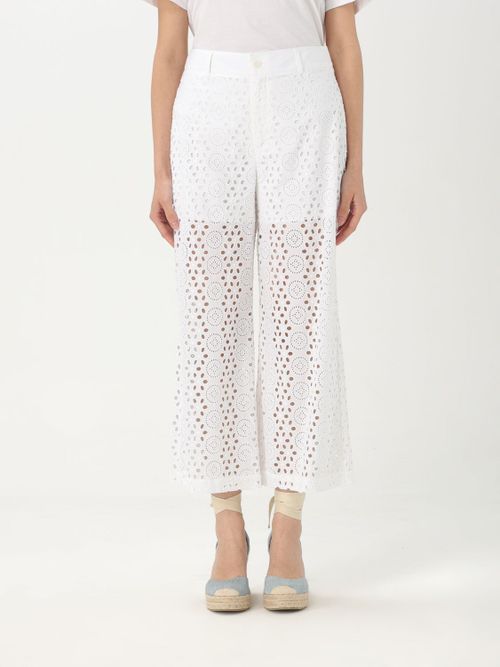 Pants LIU JO Woman color White