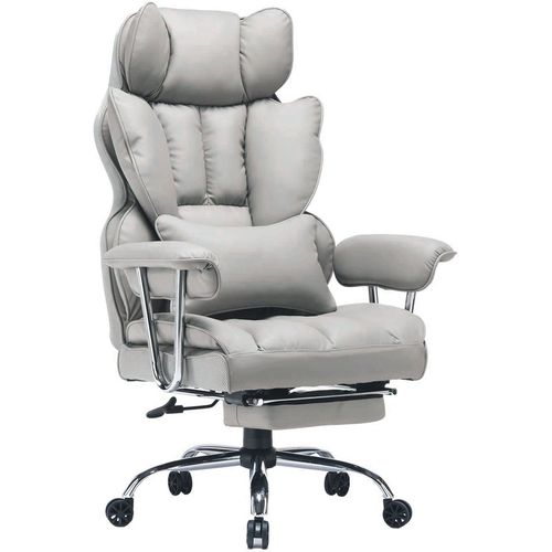Executive Office Chair Desk Chair with Footrest - PU Leather Computer Recliner
