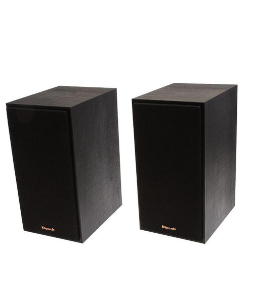Reference R-41M Bookshelf Home Speakers, Black Textured Wood Grain Vinyl, Pair - Black