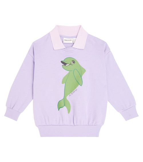 Dolphin printed cotton sweatshirt