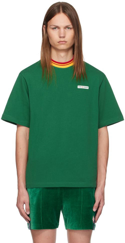 Casablanca Green Patch Logo T-Shirt