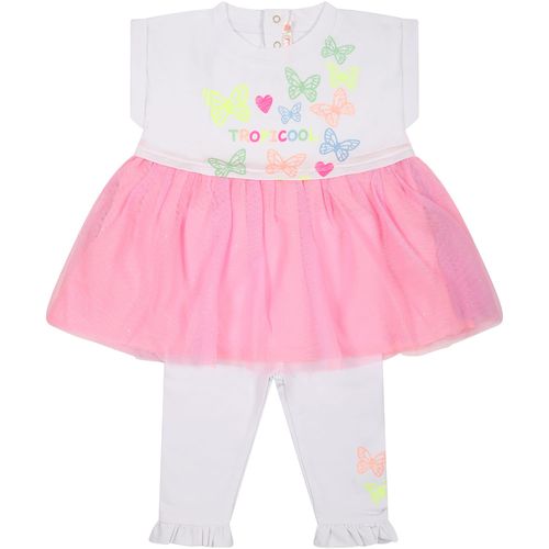 White Suit For Baby Girl With Butterflies And Hearts