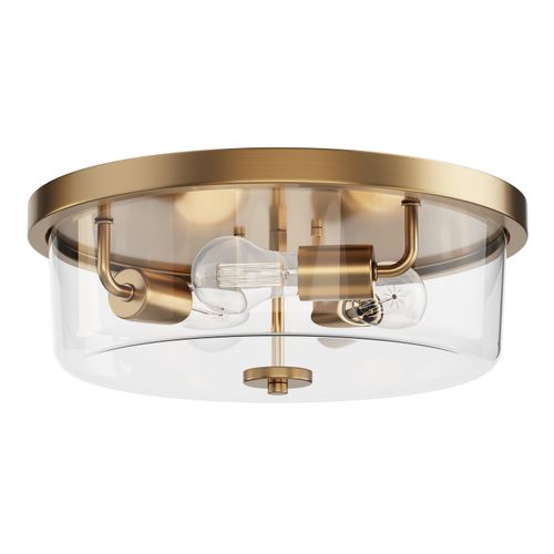 Natural Aged Brass Flush Mount from the Fuller Collection
