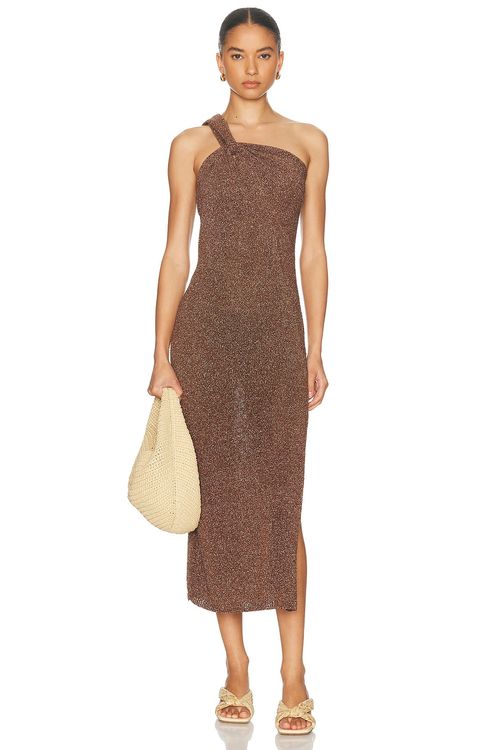 A.L.C. Mimi Dress in Milk Chocolate - Brown. L also in M