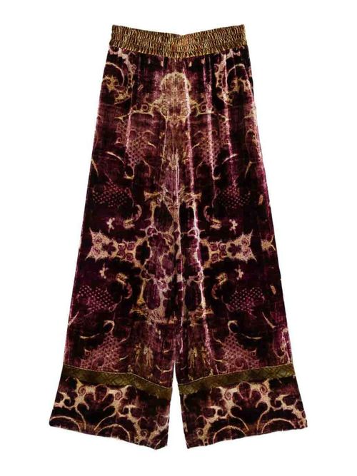 Velvet Wide-Leg Trousers