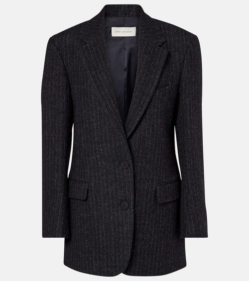 Pinstripe wool blazer
