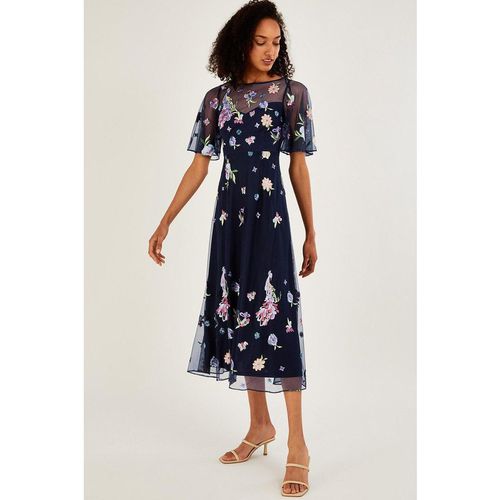 Paula Embellished Midi Dress in Recycled Polyester