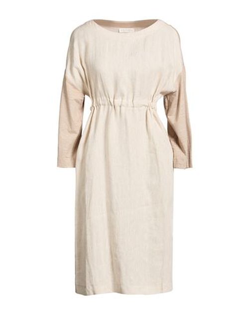 Woman Midi dress Beige Size 8 Linen