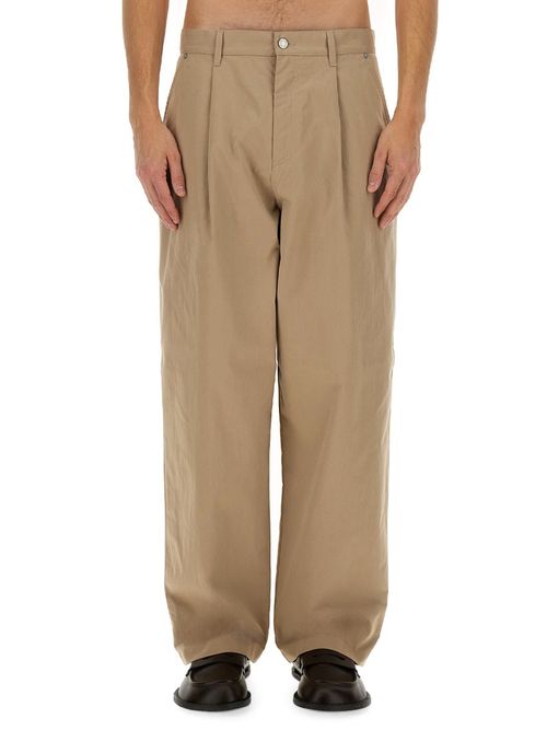 Wide-Fit Cotton-Blend Trousers