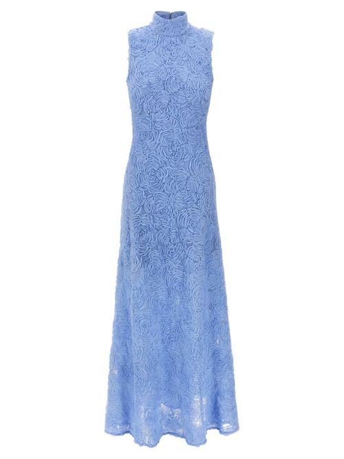'Flower Mesh Maxi' Dress