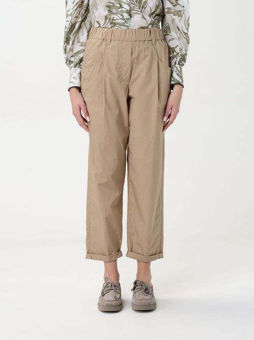 Pants BRUNELLO CUCINELLI Woman color Brown