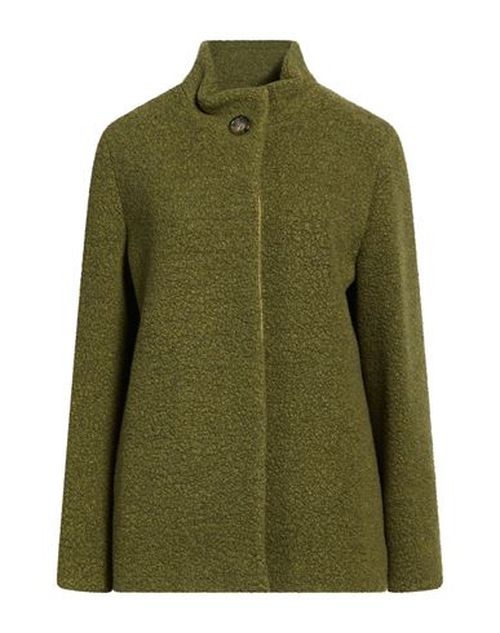 Icons Woman Coat Military green Size 4 Wool, Polyamide, Polyester