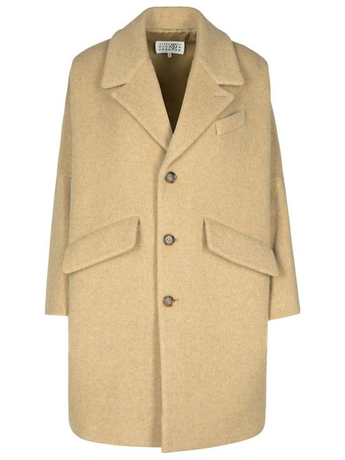 Beige Wool Blend Coat