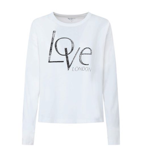 Pepe Jeans for woman. PL505756 Harlen T-shirt white (S), Casual, Cotton, Long sleeve