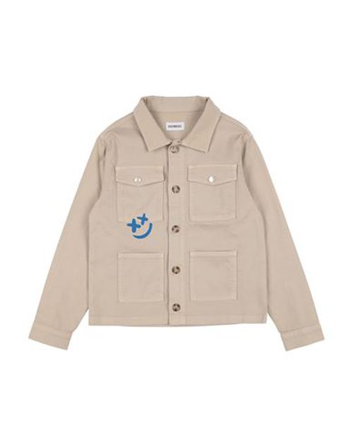 Junior Kid Boy Shirt Beige Size 10 Cotton, Elastic fibres