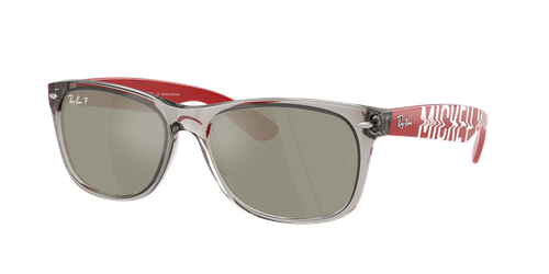 Ray-Ban Unisex Sunglass New Wayfarer Disney Mickey & Minnie Mouse Liquid - Frame color: Transparent Grey, Lens color: Grey Mirror Silver Polarized
