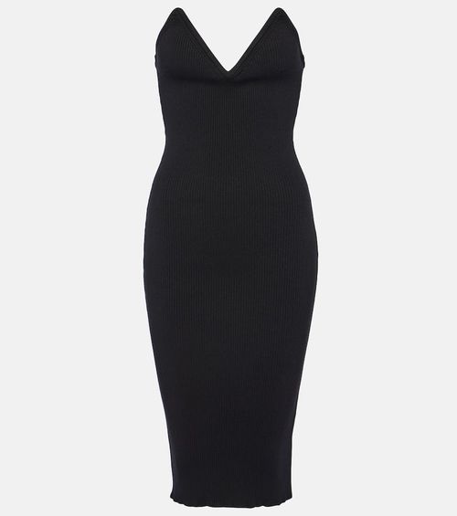 Bustier knit midi dress