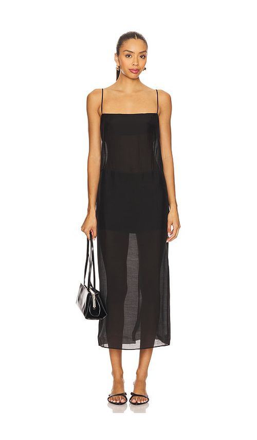 EAVES Ettore Maxi Dress in Black. XL. Also in