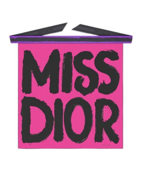 Miss Dior Graffiti Reversible Sarong with Tied Belt