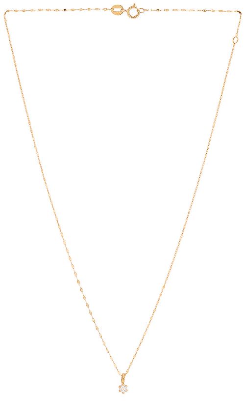 STONE AND STRAND Fairy Lights Diamond Choker in Gold & Diamond - Metallic Gold. a