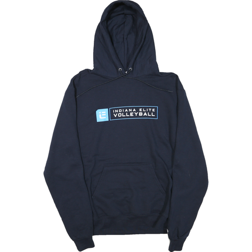 CHAMPION Mens Navy Blue Indiana Elite Volleyball Hoodie M Cotton Blend Pullover