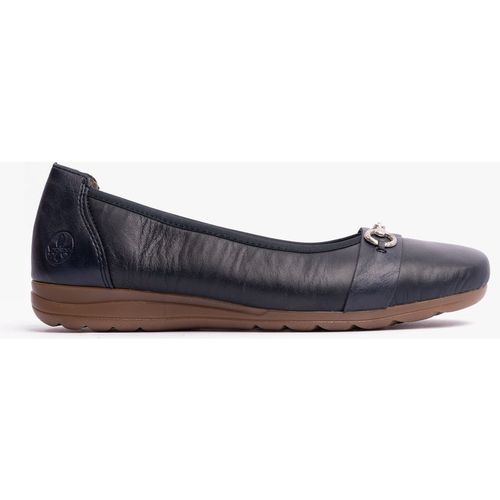 Rieker L9360-14 Womens Shoes Blue Leather