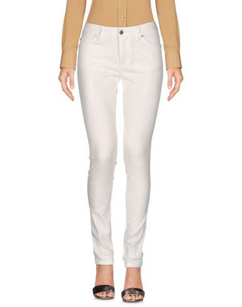 Woman Pants White Size 4 Viscose, Cotton, Elastane