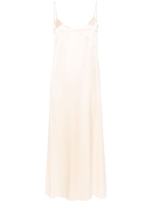 Satin silk maxi dress - Pink