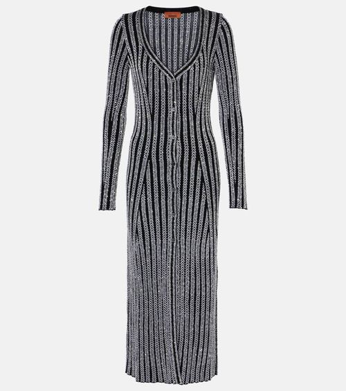 Lamé midi dress