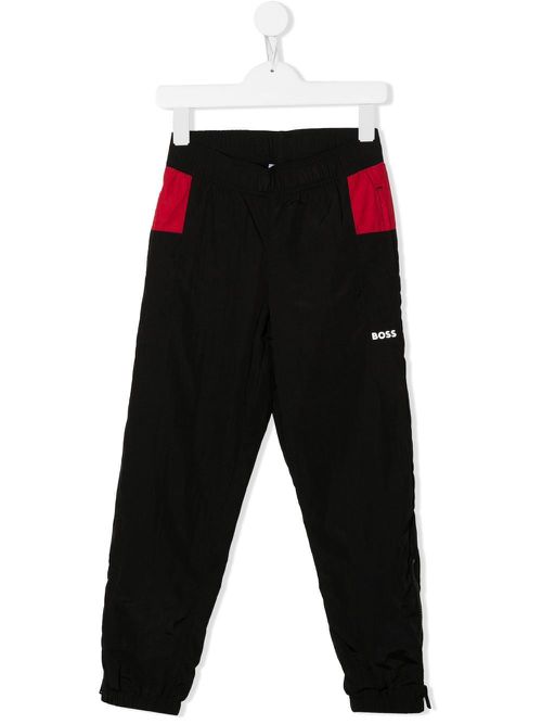 Color-block cargo trousers - Black