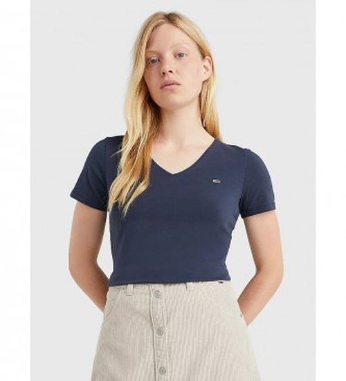 Tommy Jeans for woman. DW0DW09197 Organic Cotton T-shirt Skinny Skinny navy (S), Casual, Short sleeve, Sustainable