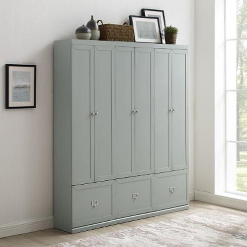 Crosley Furniture Harper 3-Piece Storage Entryway Set, Gray