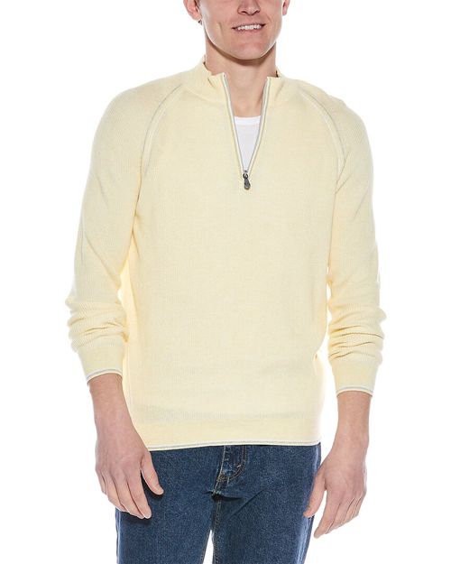 English Rib 1/4-Zip Mock Neck Sweater