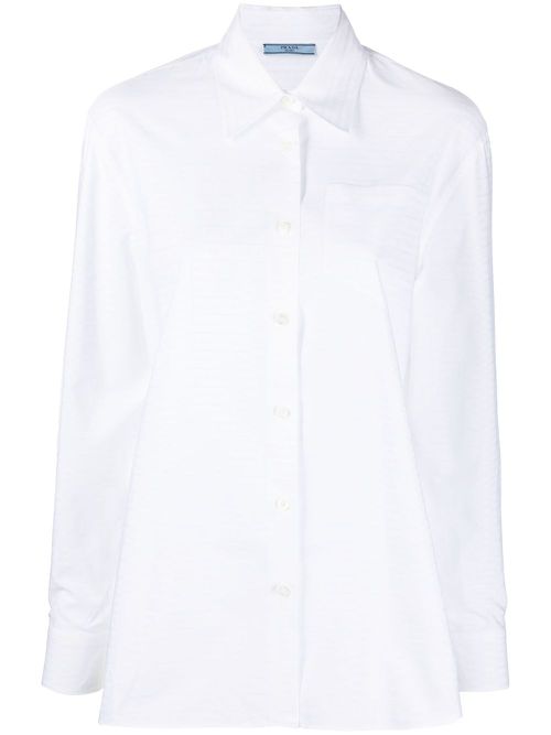 Long-sleeve cotton shirt - White