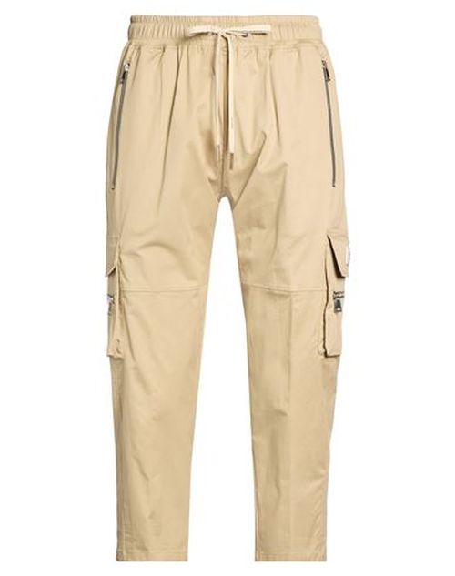 Man Pants Beige Size L Cotton, Elastane