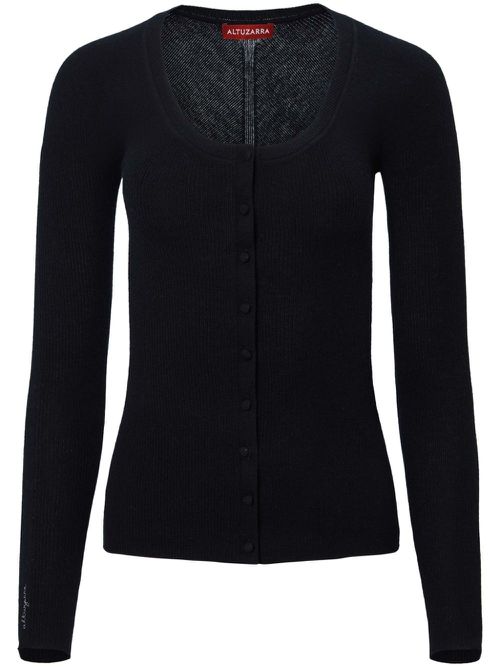 Jones logo-embroidered cashmere cardigan - Black