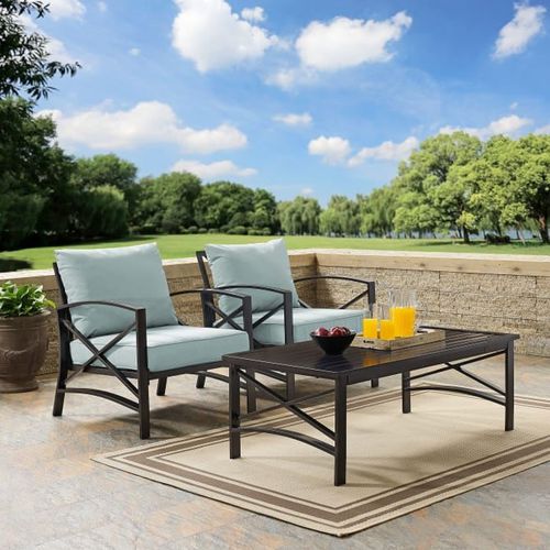 CROSLEY | Furniture Kaplan 3-piece Outdoor Chat Set | Realry
