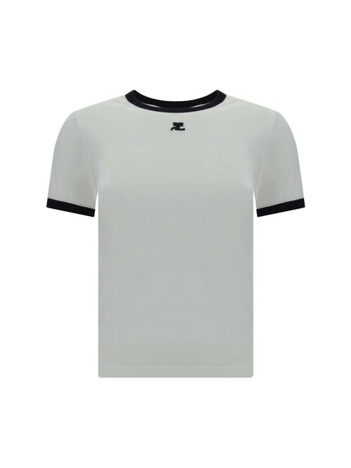 Logo-Trimmed T-Shirt — White